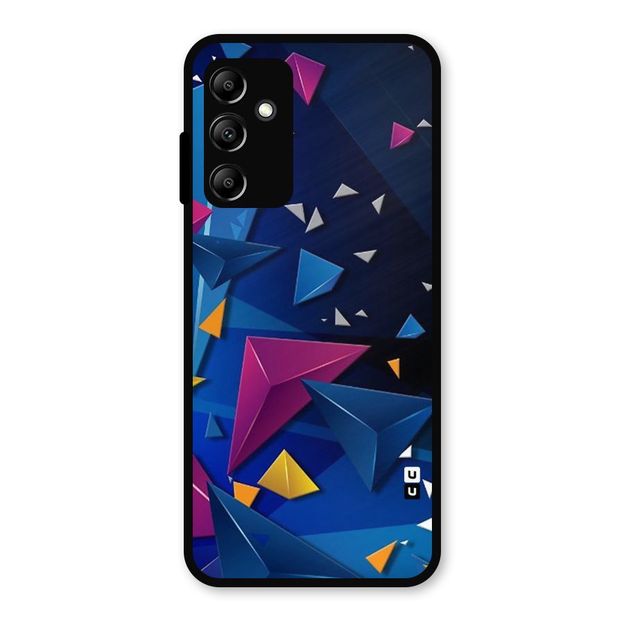 Space Colored Triangles Metal Back Case for Galaxy A14 5G
