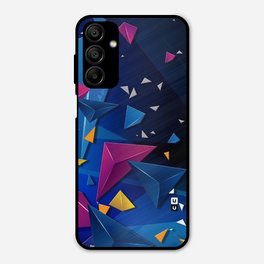 Space Colored Triangles Metal Back Case for Galaxy A15 5G