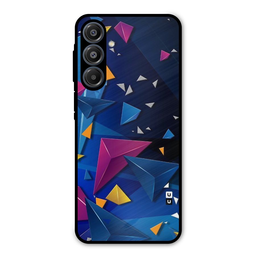 Space Colored Triangles Metal Back Case for Galaxy A16 5G