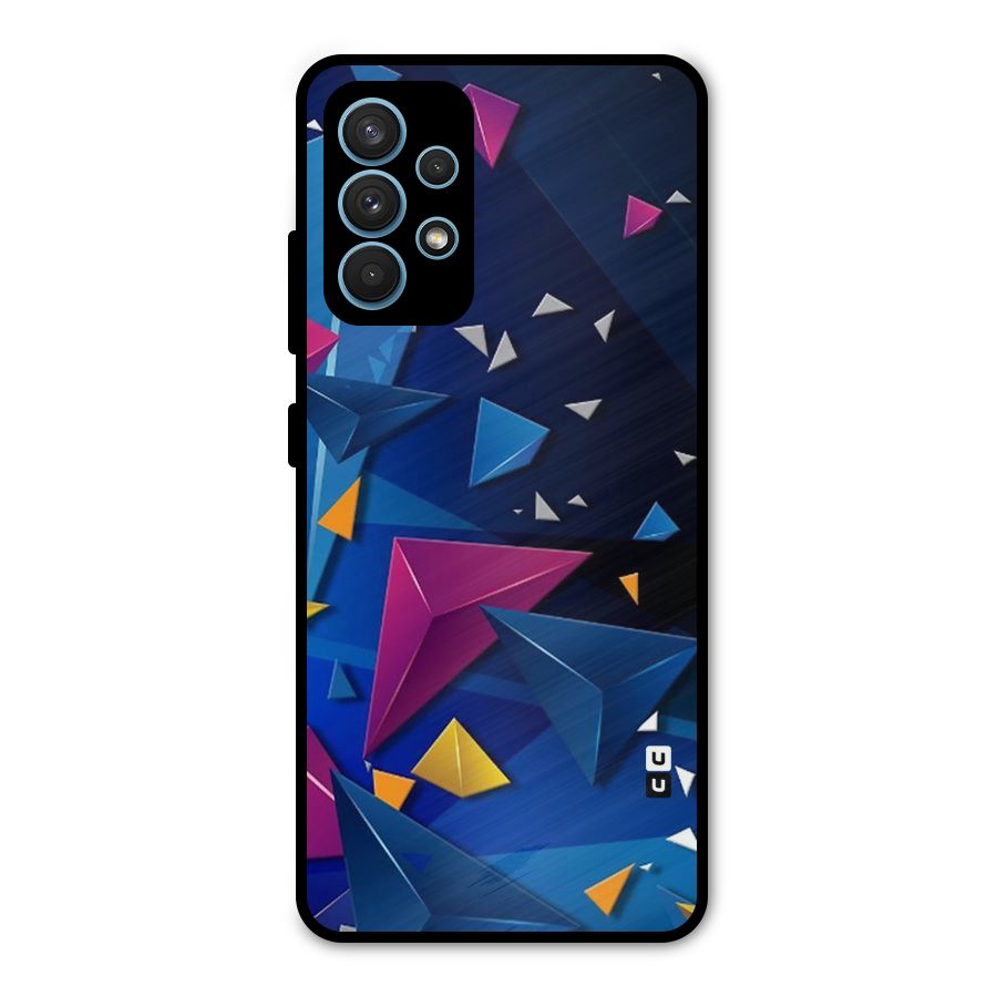 Space Colored Triangles Metal Back Case for Galaxy A32