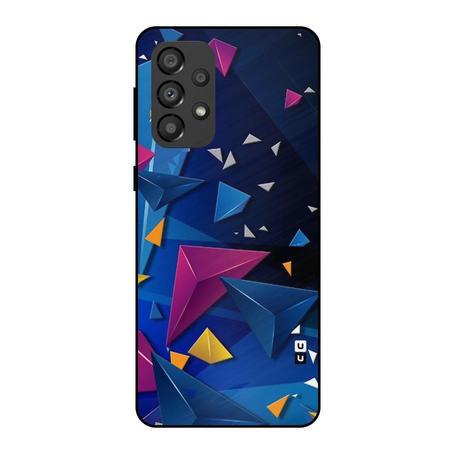Space Colored Triangles Metal Back Case for Galaxy A33 5G