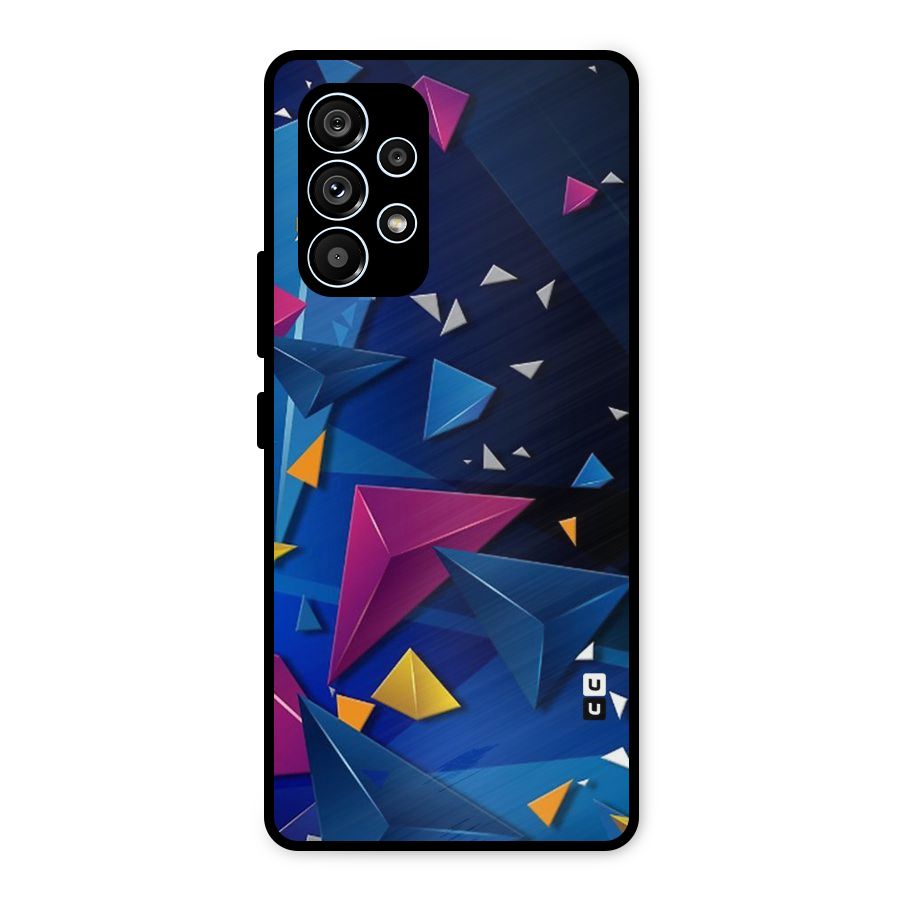 Space Colored Triangles Metal Back Case for Galaxy A53 5G