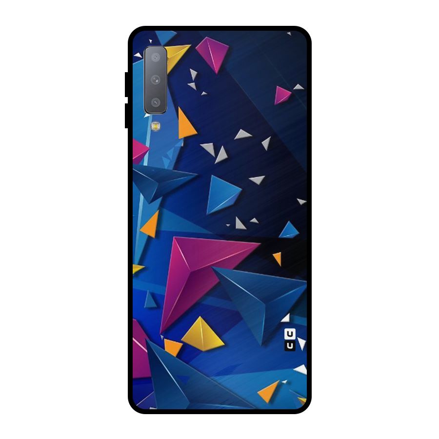 Space Colored Triangles Metal Back Case for Galaxy A7 (2018)