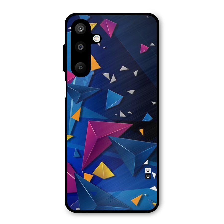 Space Colored Triangles Metal Back Case for Galaxy M16