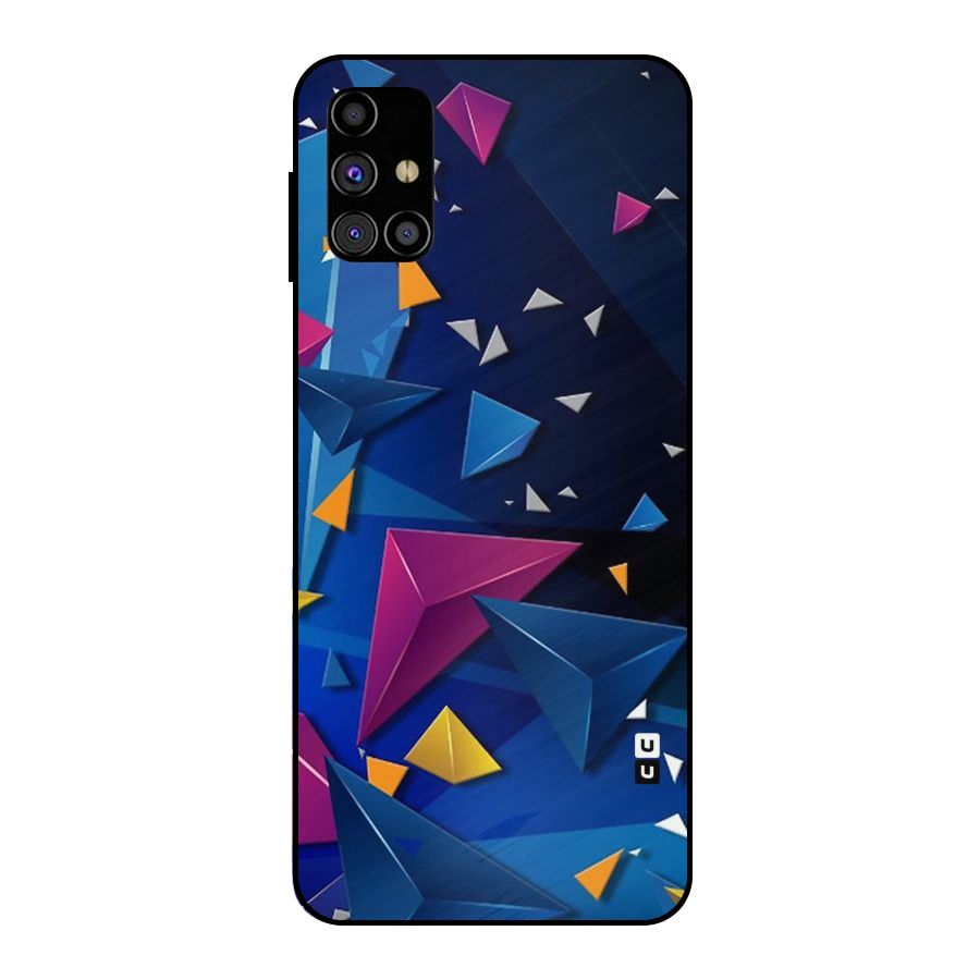 Space Colored Triangles Metal Back Case for Galaxy M31s