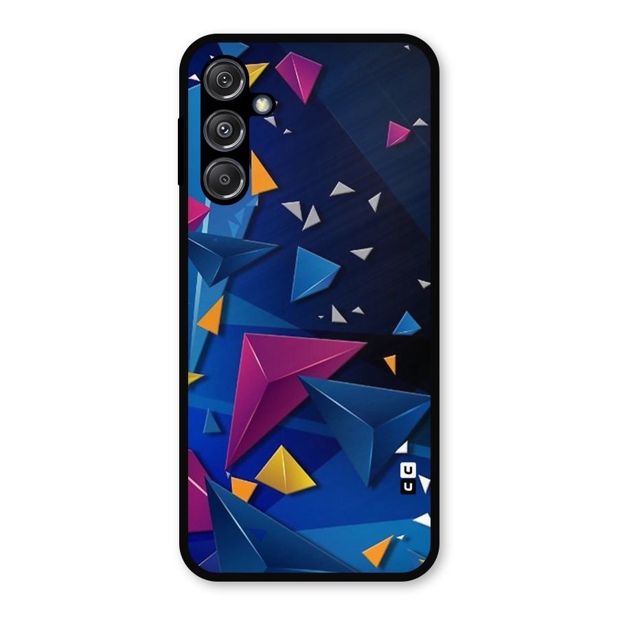 Space Colored Triangles Metal Back Case for Galaxy M34 5G
