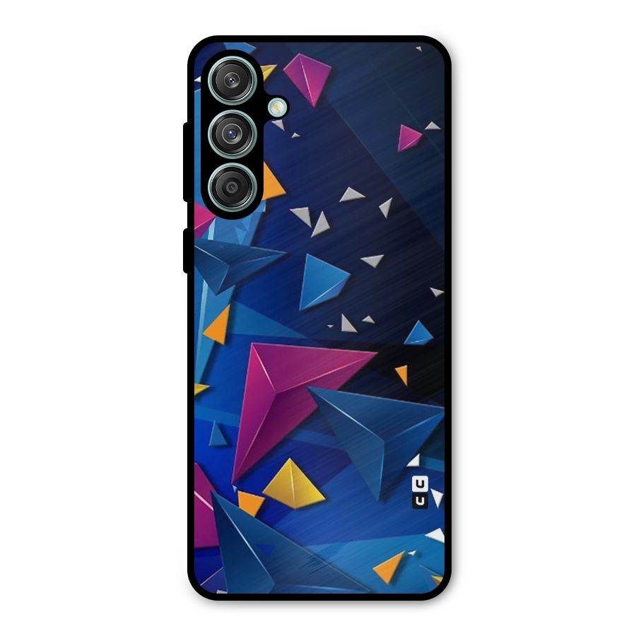 Space Colored Triangles Metal Back Case for Galaxy M55 5G