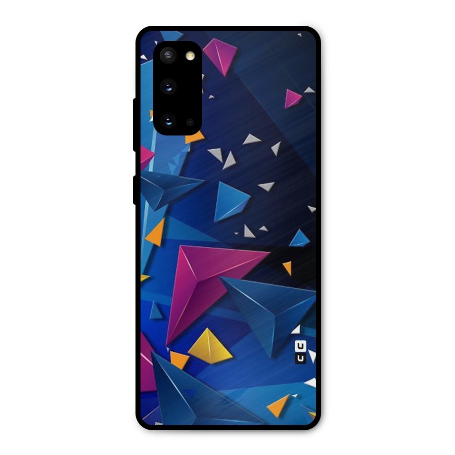 Space Colored Triangles Metal Back Case for Galaxy S20