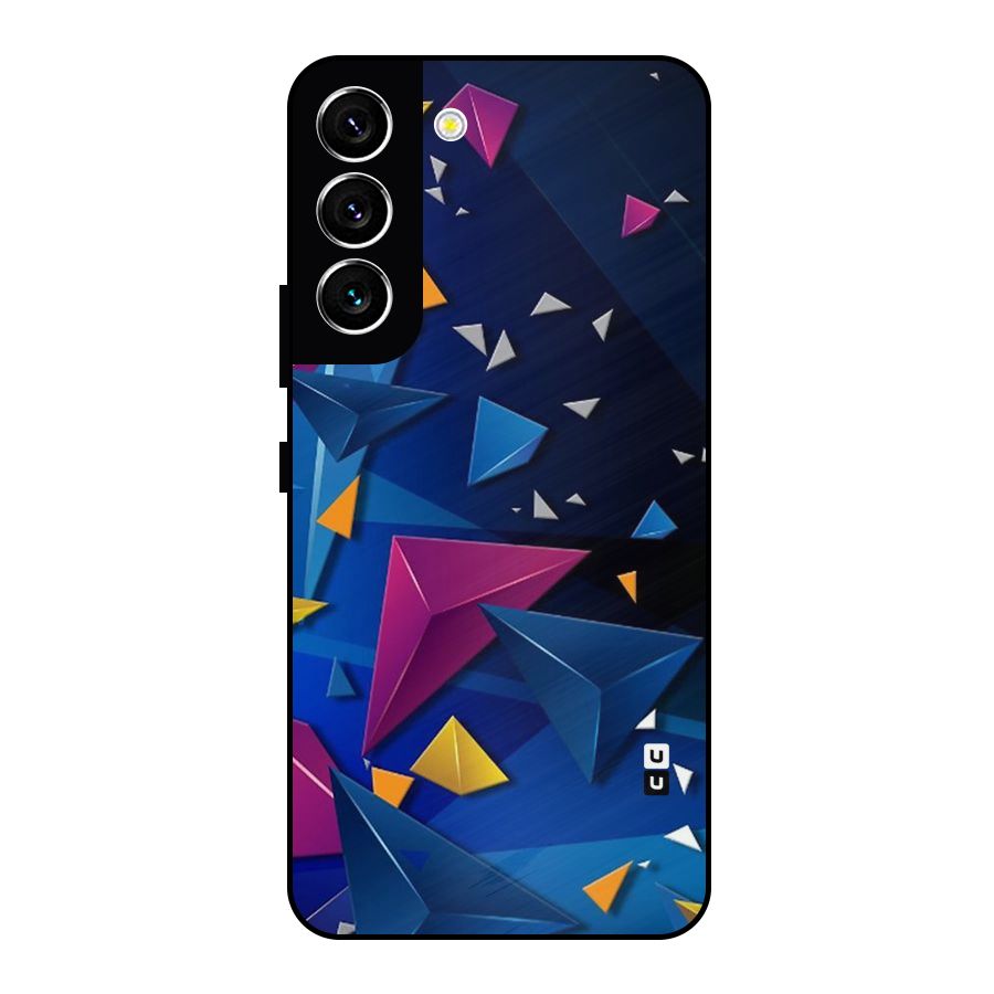 Space Colored Triangles Metal Back Case for Galaxy S22 5G