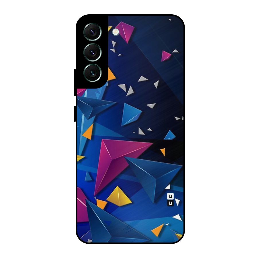 Space Colored Triangles Metal Back Case for Galaxy S22 Plus 5G