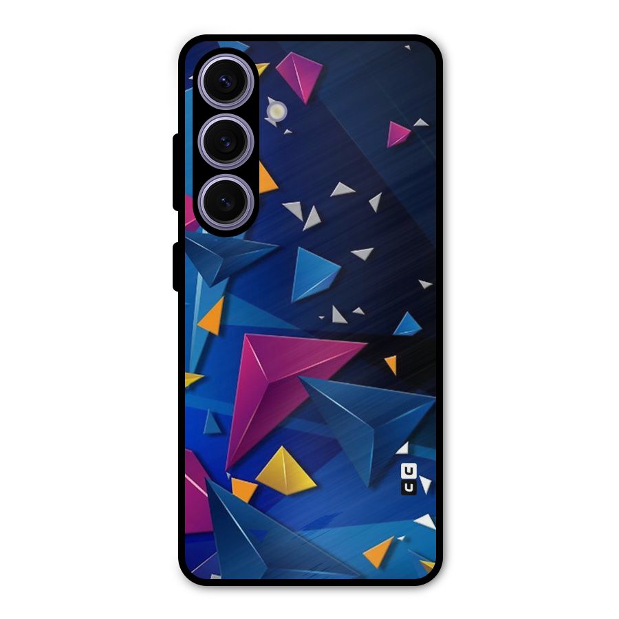 Space Colored Triangles Metal Back Case for Galaxy S24