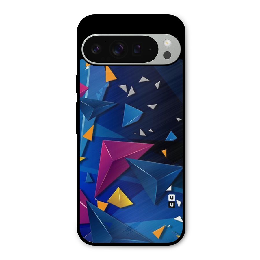 Space Colored Triangles Metal Back Case for Google Pixel 9 Pro XL