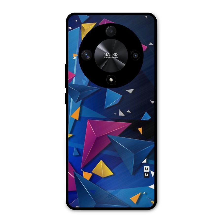 Space Colored Triangles Metal Back Case for Honor X9b