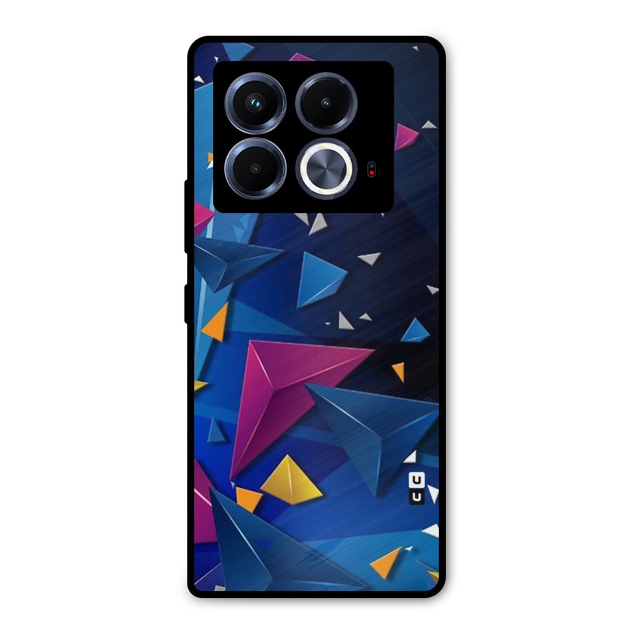 Space Colored Triangles Metal Back Case for Infinix Note 40 5G