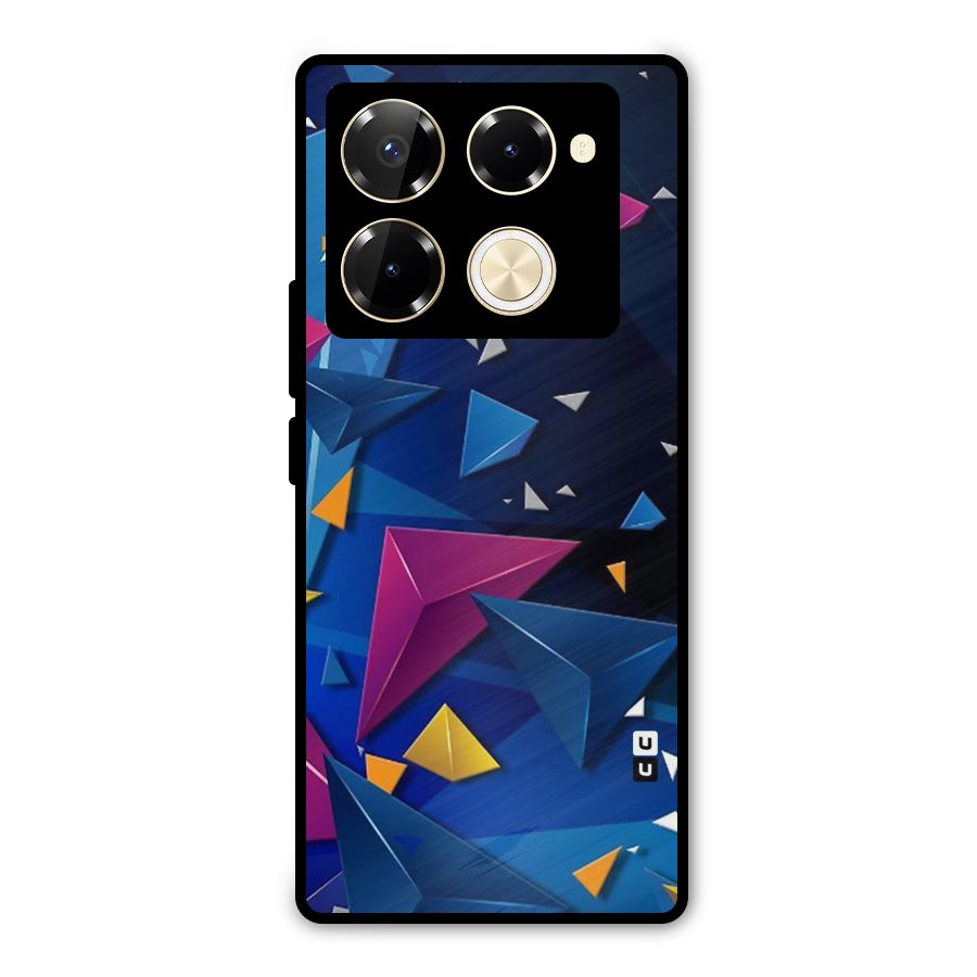 Space Colored Triangles Metal Back Case for Infinix Note 40 Pro Plus