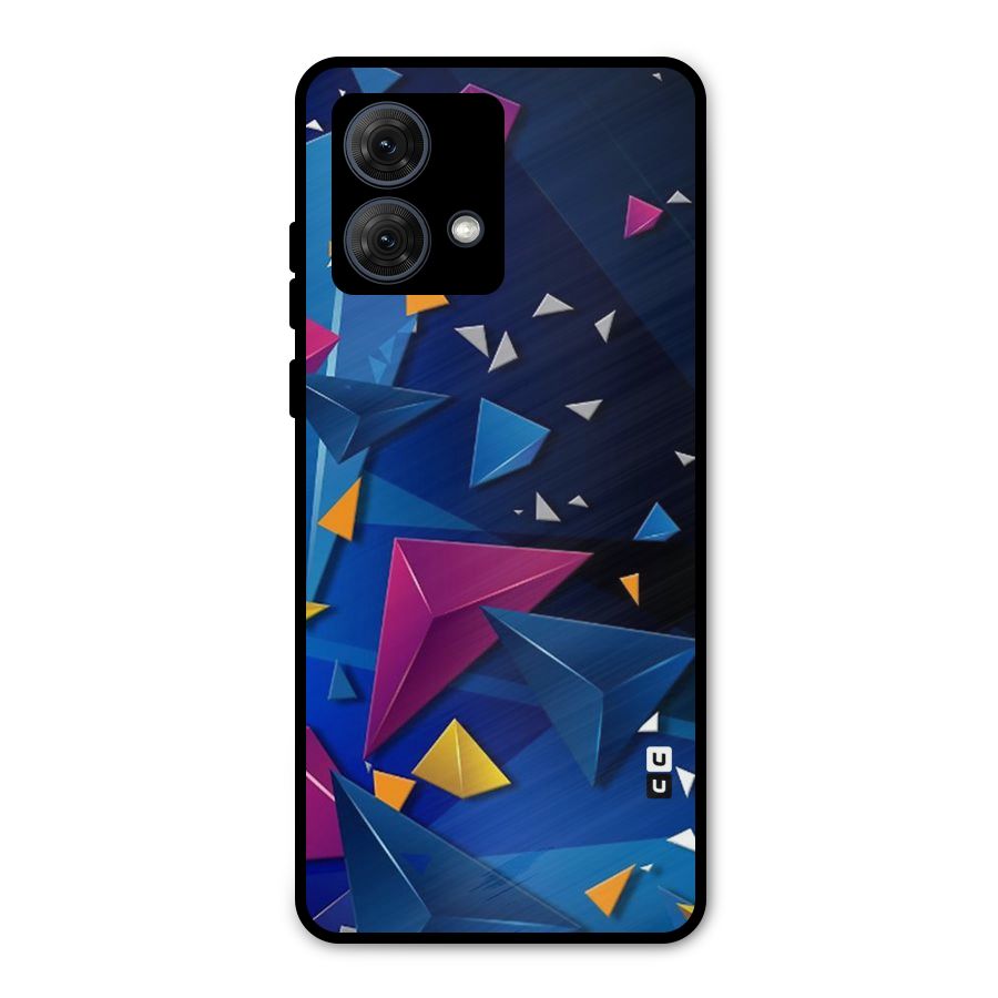 Space Colored Triangles Metal Back Case for Moto G84