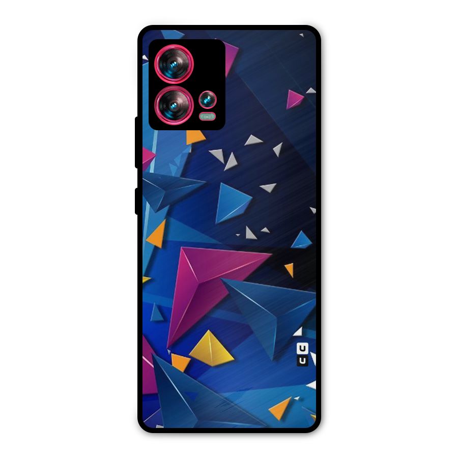 Space Colored Triangles Metal Back Case for Motorola Edge 30 Fusion