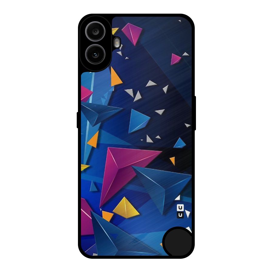 Space Colored Triangles Metal Back Case for Nothing CMF Phone 1