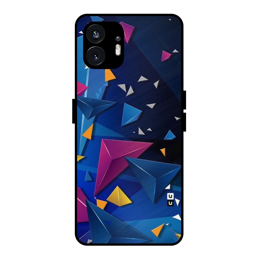 Space Colored Triangles Metal Back Case for Nothing Phone 2