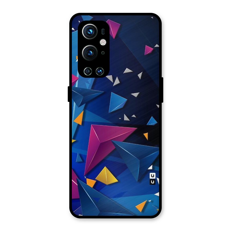 Space Colored Triangles Metal Back Case for OnePlus 9 Pro