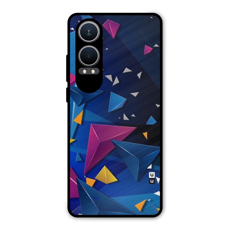 Space Colored Triangles Metal Back Case for OnePlus Nord CE4 Lite