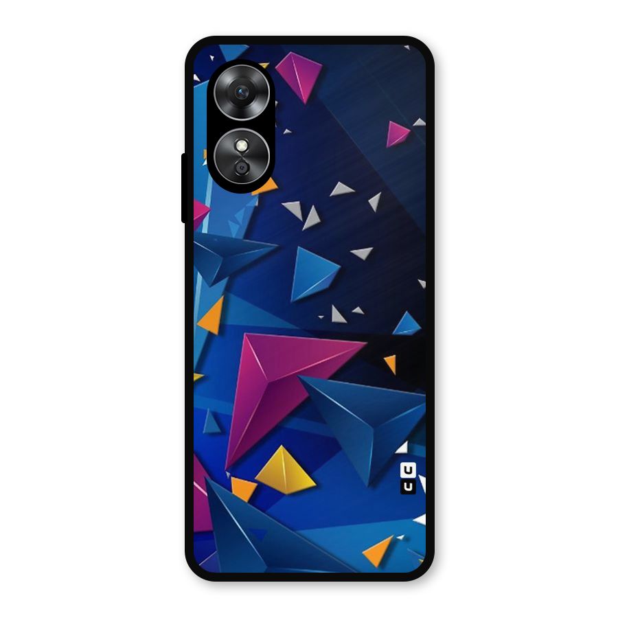 Space Colored Triangles Metal Back Case for Oppo A17