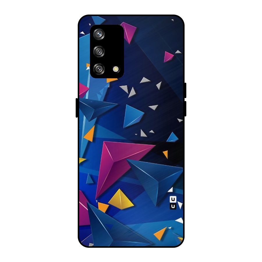 Space Colored Triangles Metal Back Case for Oppo F19