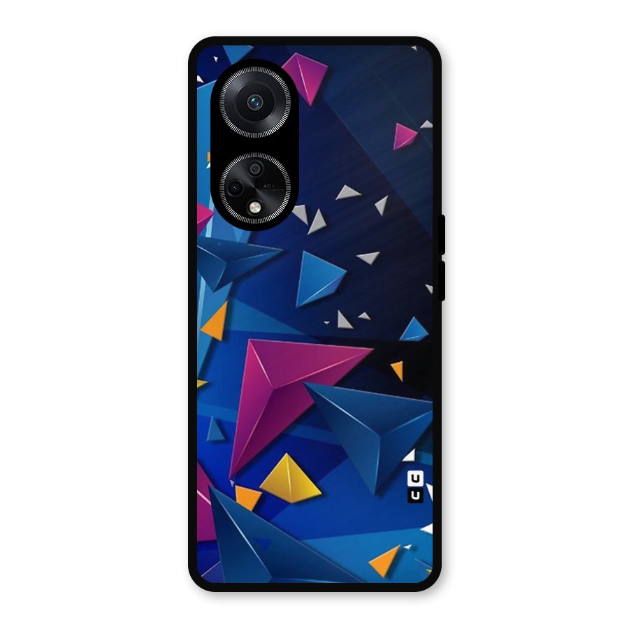 Space Colored Triangles Metal Back Case for Oppo F23