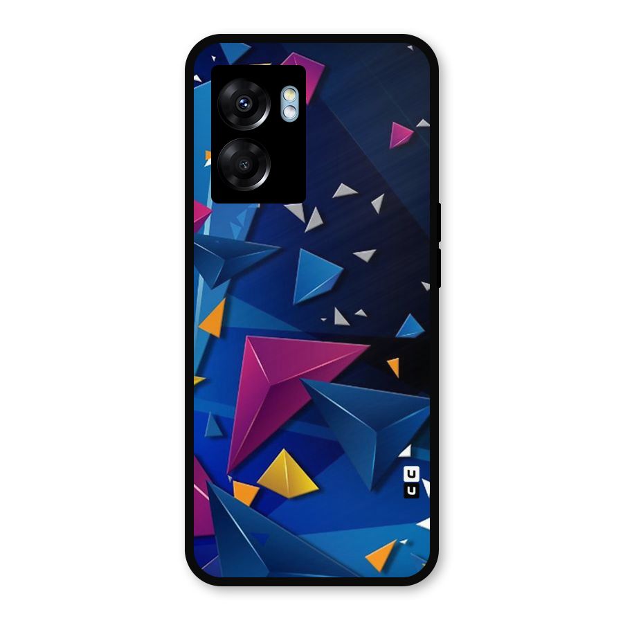 Space Colored Triangles Metal Back Case for Oppo K10 (5G)