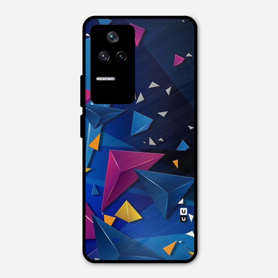 Space Colored Triangles Metal Back Case for Poco F4 5G
