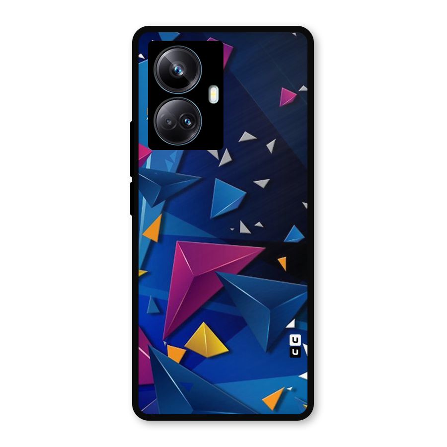 Space Colored Triangles Metal Back Case for Realme 10 Pro Plus
