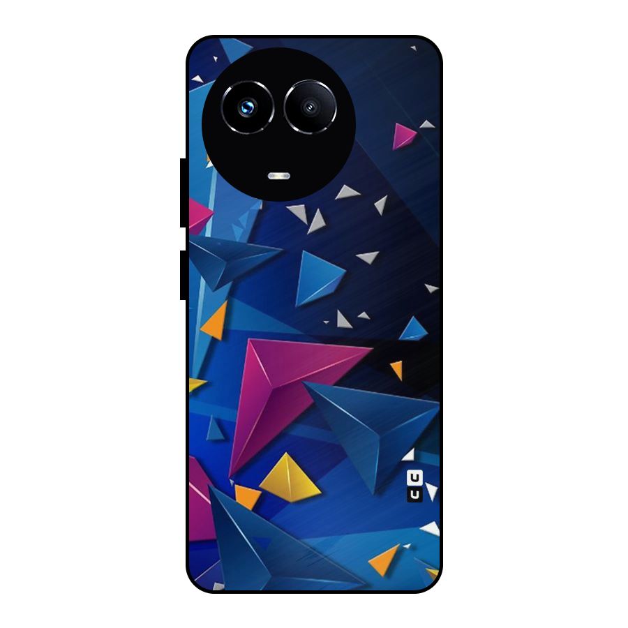 Space Colored Triangles Metal Back Case for Realme 11X
