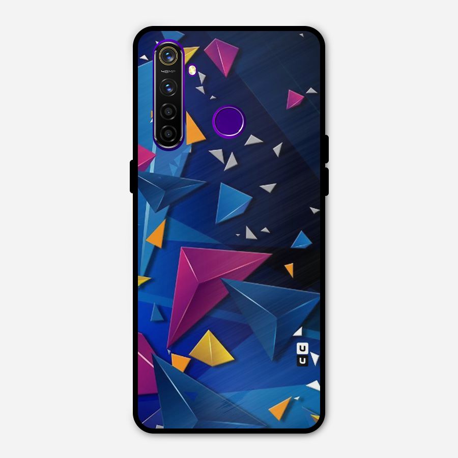 Space Colored Triangles Metal Back Case for Realme 5 Pro
