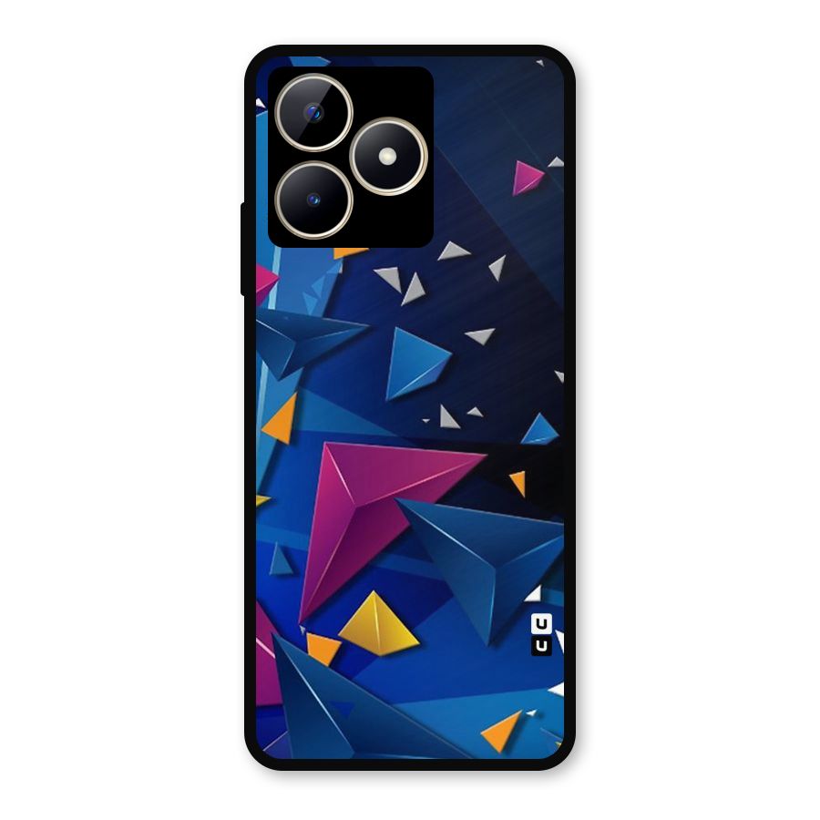 Space Colored Triangles Metal Back Case for Realme C53