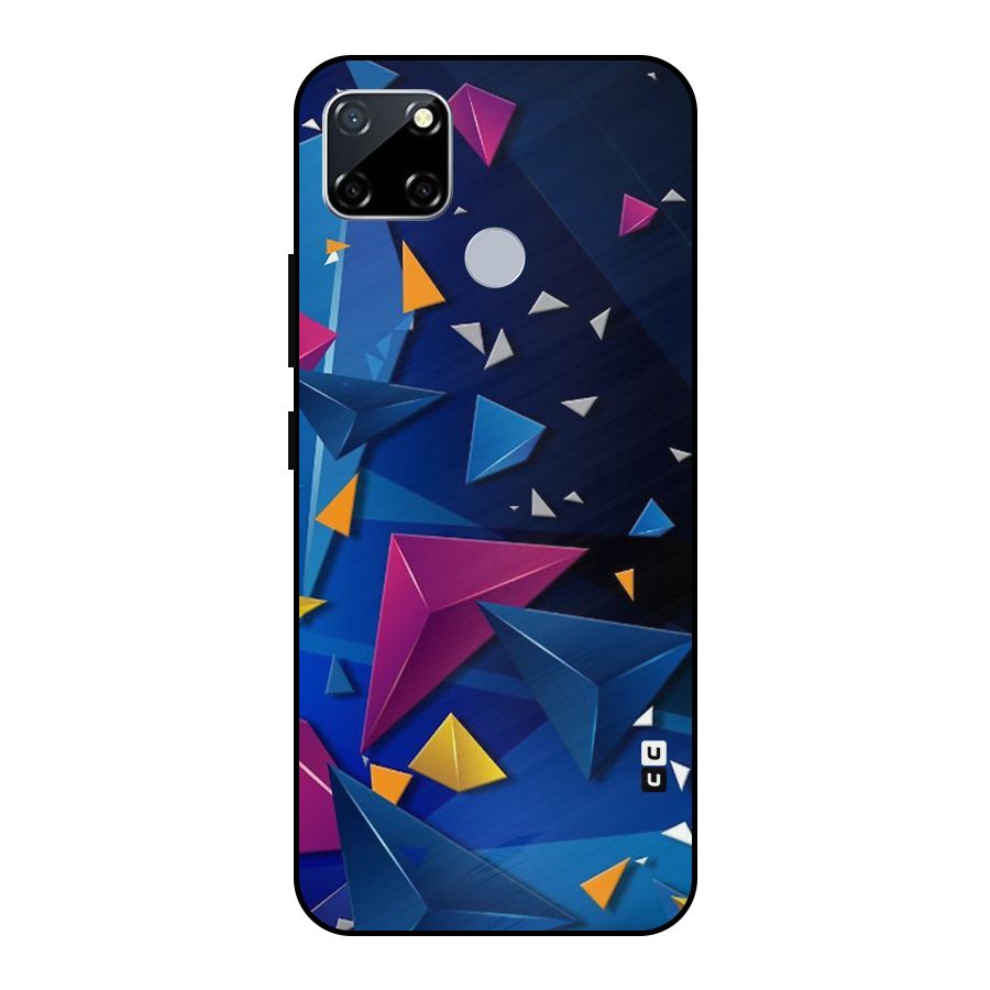 Space Colored Triangles Metal Back Case for Realme Narzo 30A