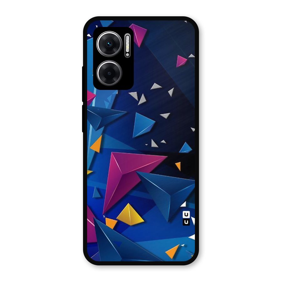 Space Colored Triangles Metal Back Case for Redmi 11 Prime 5G