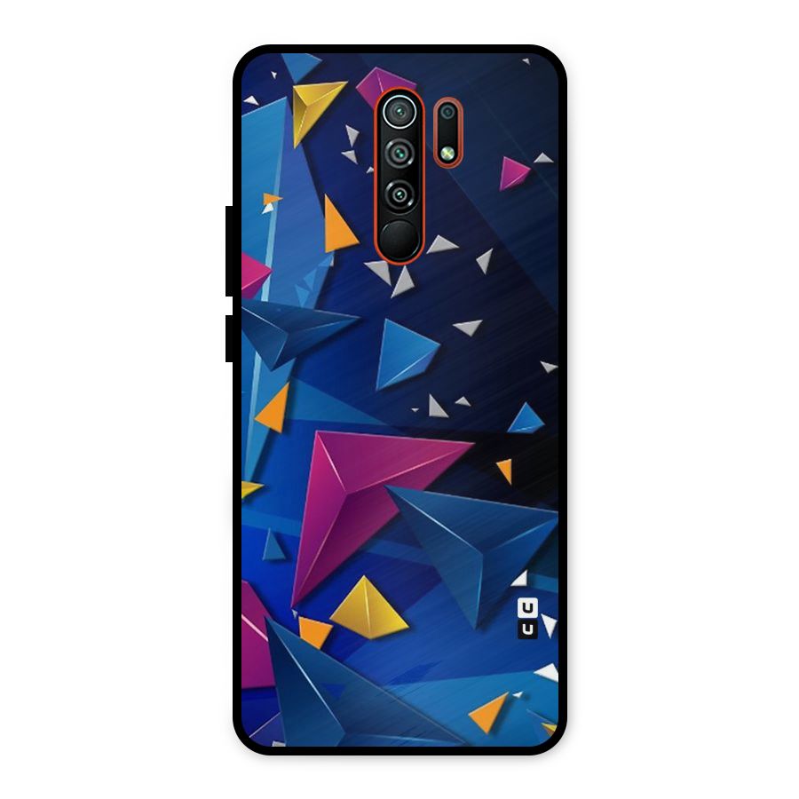 Space Colored Triangles Metal Back Case for Redmi 9 Prime