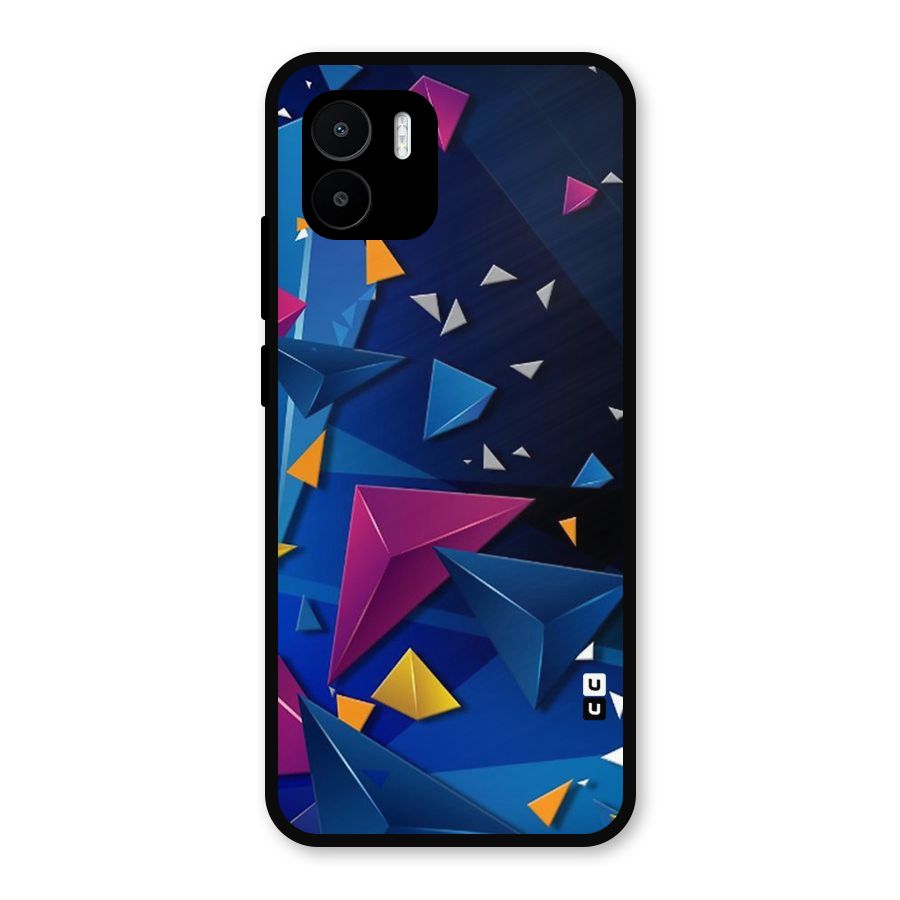 Space Colored Triangles Metal Back Case for Redmi A2