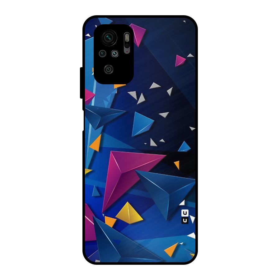 Space Colored Triangles Metal Back Case for Redmi Note 10S