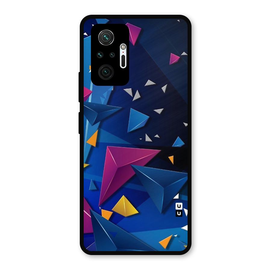 Space Colored Triangles Metal Back Case for Redmi Note 10 Pro Max
