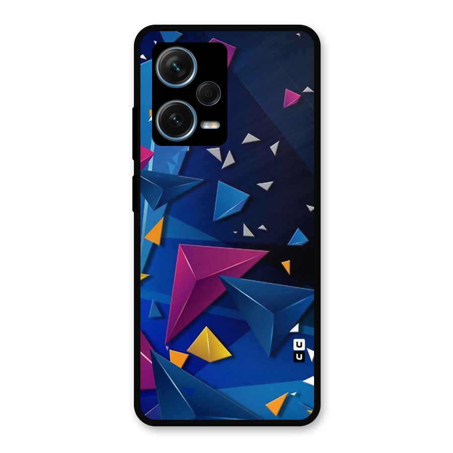 Space Colored Triangles Metal Back Case for Redmi Note 12 Pro Plus 5G