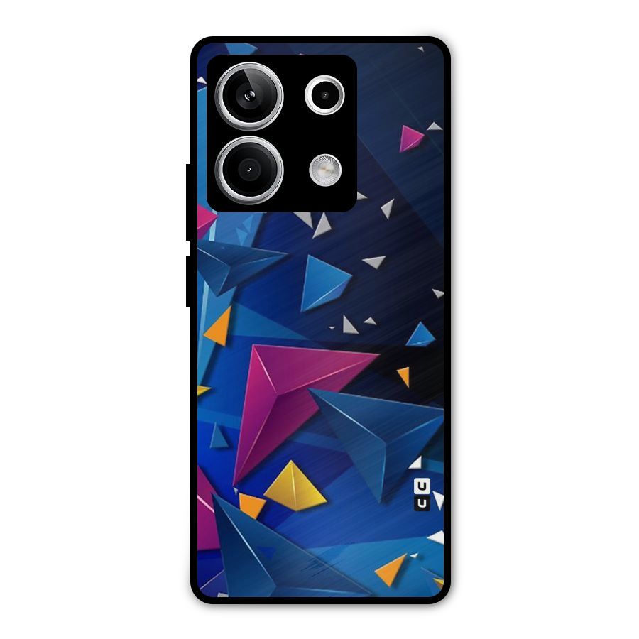 Space Colored Triangles Metal Back Case for Redmi Note 13 5G