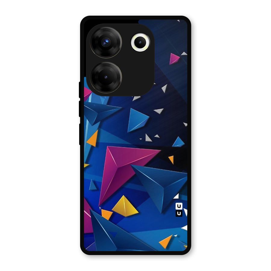 Space Colored Triangles Metal Back Case for Tecno Camon 20