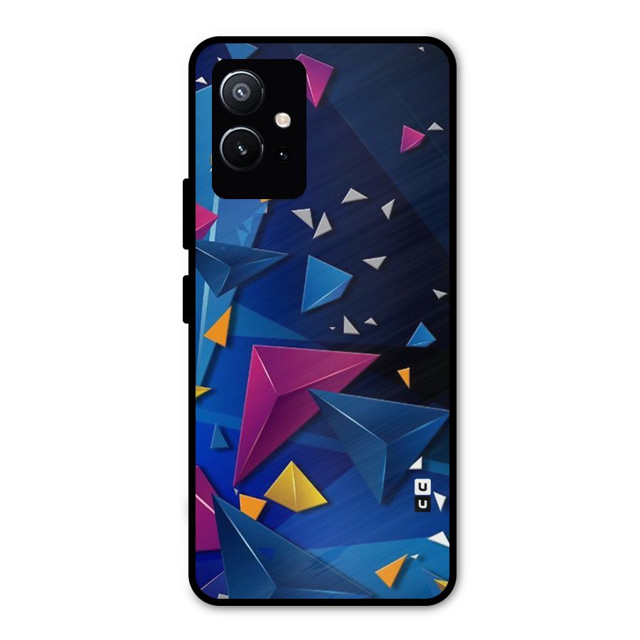 Space Colored Triangles Metal Back Case for Vivo T1 5G