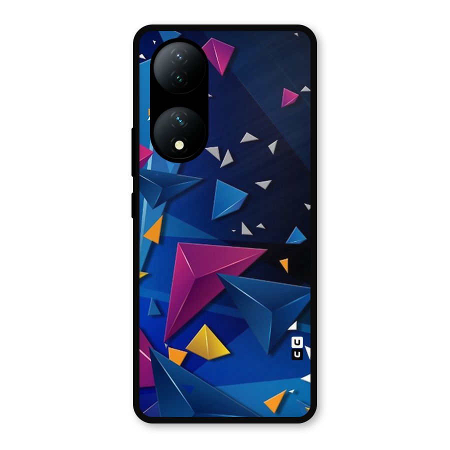 Space Colored Triangles Metal Back Case for Vivo T2