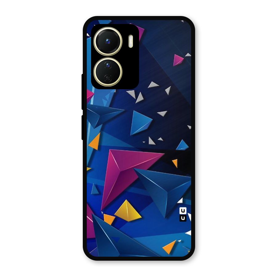 Space Colored Triangles Metal Back Case for Vivo T2x