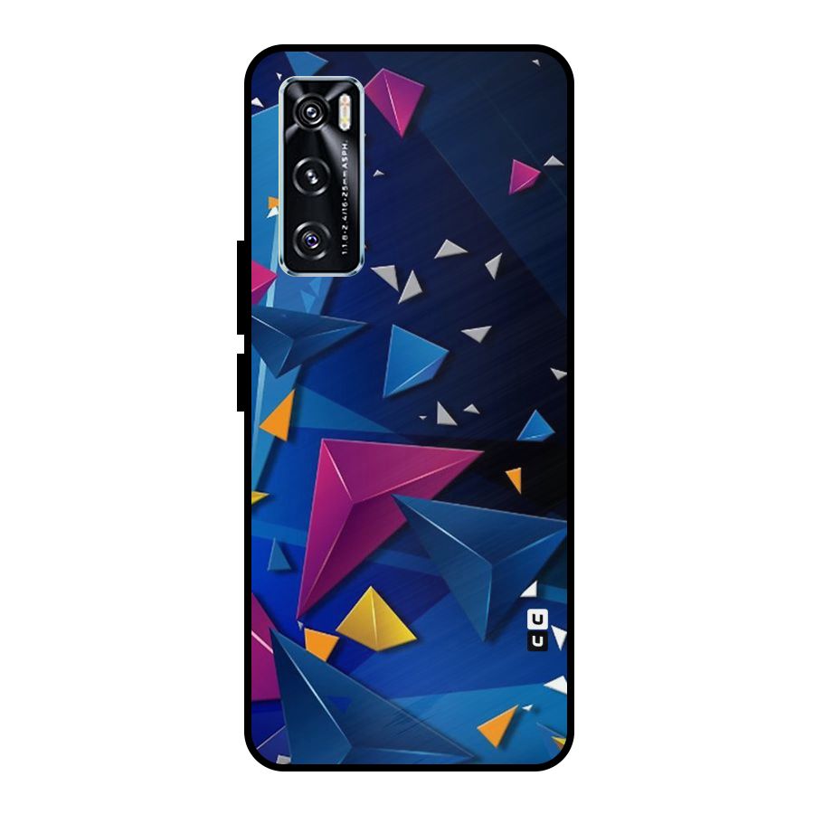 Space Colored Triangles Metal Back Case for Vivo V20 SE