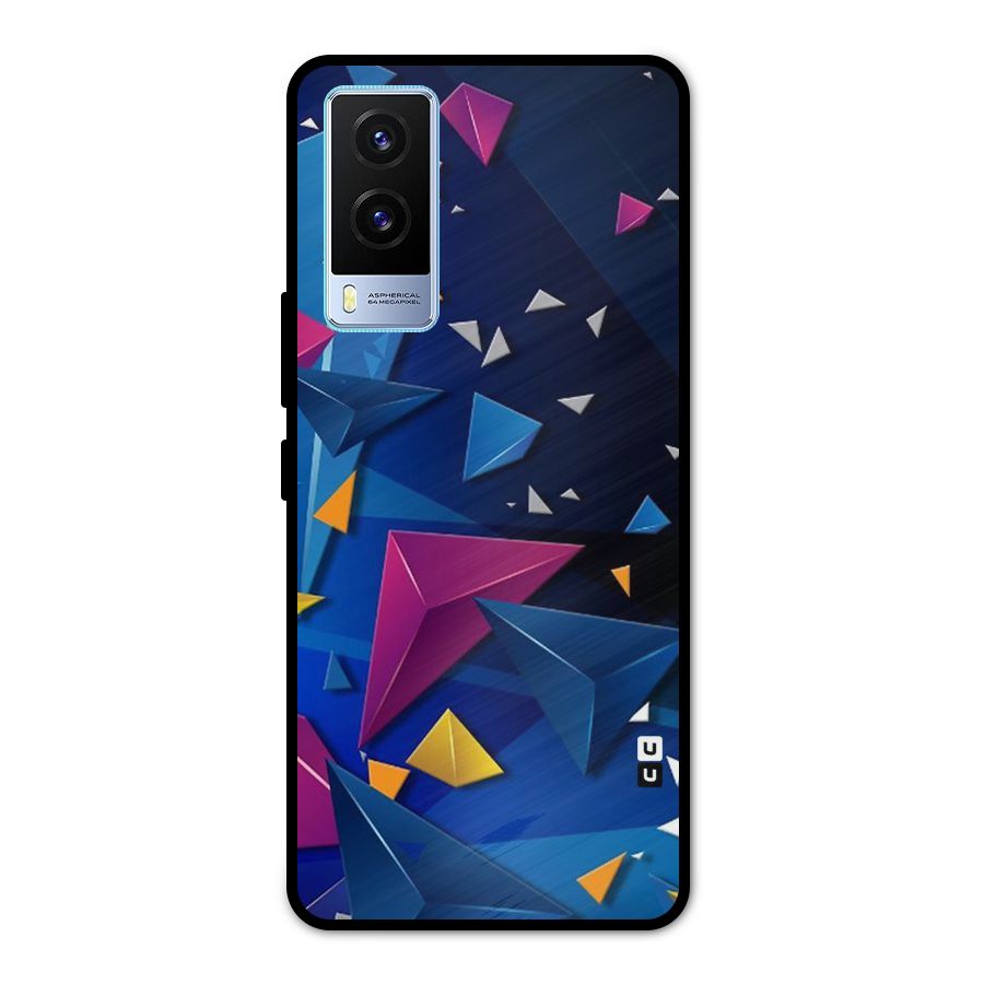 Space Colored Triangles Metal Back Case for Vivo V21e 5G