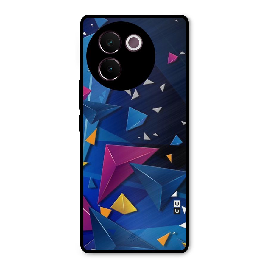 Space Colored Triangles Metal Back Case for Vivo V30e