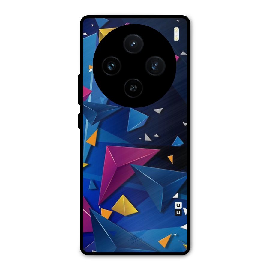 Space Colored Triangles Metal Back Case for Vivo X100